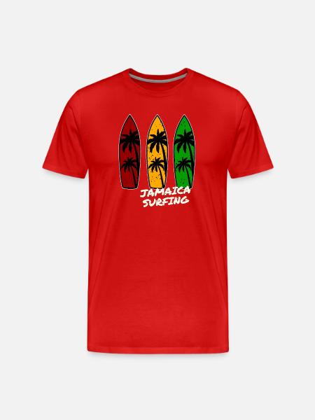 Jamaica Surfing - Men's Premium Organic T-Shirt - red