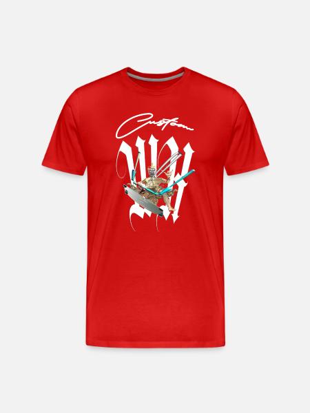 Mythical God Surfer - Men's Premium Organic T-Shirt - red