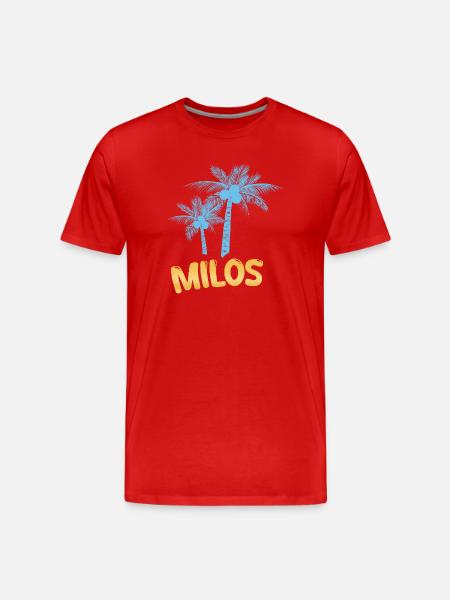 Milos Milos - Men's Premium Organic T-Shirt - red
