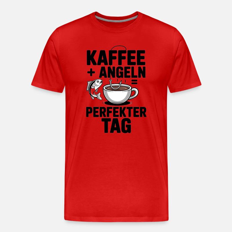 Cadeau de pêcheur Idée cadeau parfaite - T-shirt bio Premium Homme - rouge