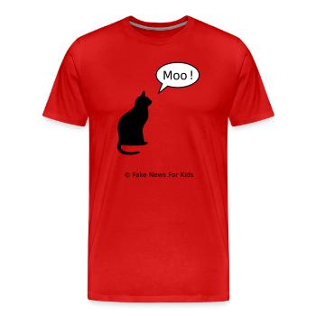 Fake News For Kids - Männer Premium Bio T-Shirt - Rot - Vorne - Damien (186cm)