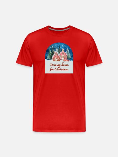 Driving home for christmas - Men's Premium Organic T-Shirt - red