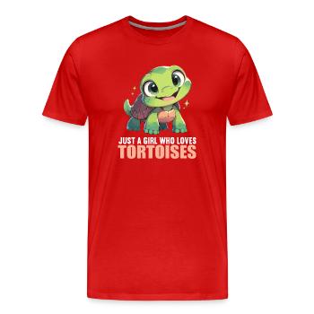 Tortues Tortue - T-shirt bio Premium Homme - rouge - Devant - Damien (186cm)