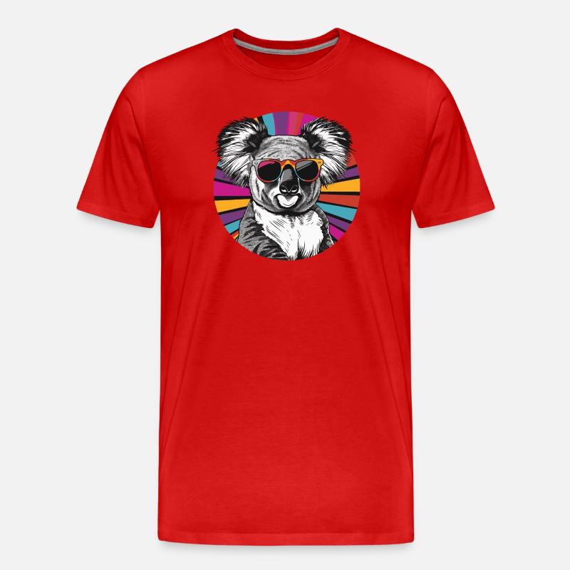 Koala Comic - Männer Premium Bio T-Shirt - Rot