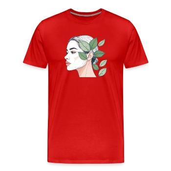 Natura to stan umysłu - T-shirt bio Premium Homme - rouge - Devant - Damien (186cm)