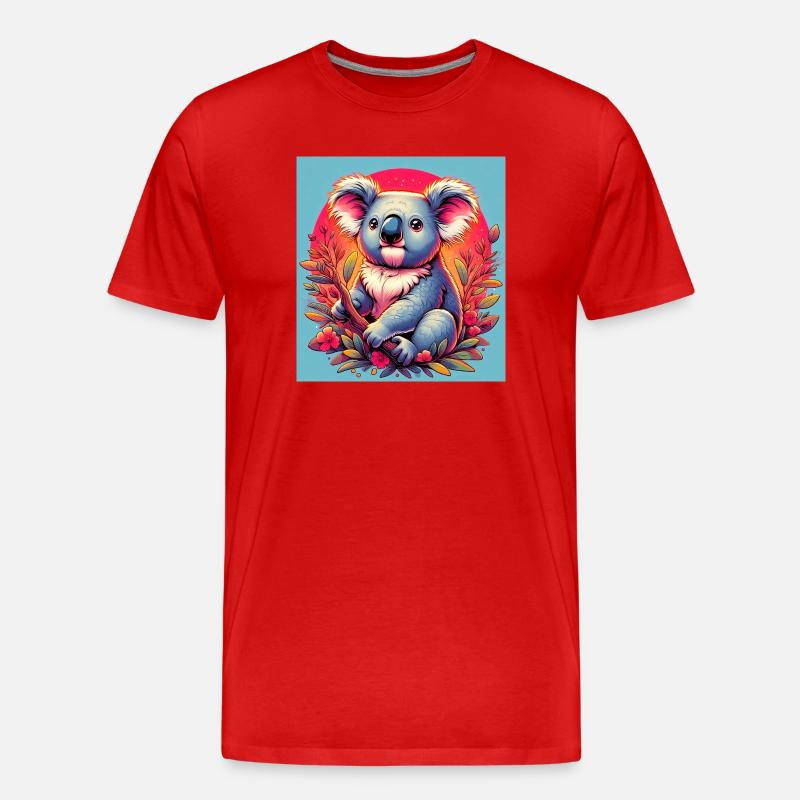 Koala - Männer Premium Bio T-Shirt - Rot