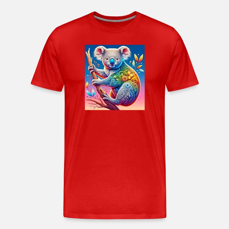 Koala - Männer Premium Bio T-Shirt - Rot