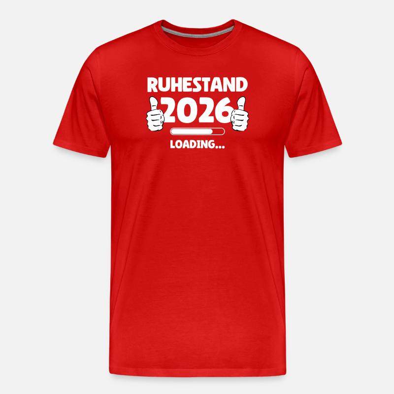 Ruhestand 2026 Loading - Männer Premium Bio T-Shirt - Rot