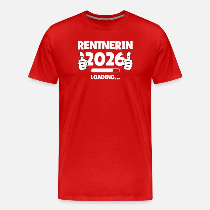 Retiree 2026 Loading Bar Design - Men's Premium Organic T-Shirt - red