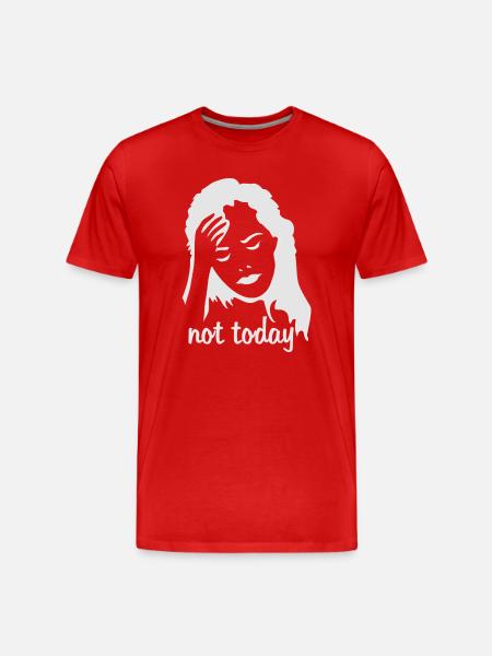 Gestik einer Frau mit Kopfschmerzen - Männer Premium Bio T-Shirt - Rot