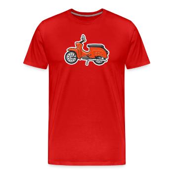 Retro Orange Simson Swallow Design - Men's Premium Organic T-Shirt - red - Front - Damien (186cm)