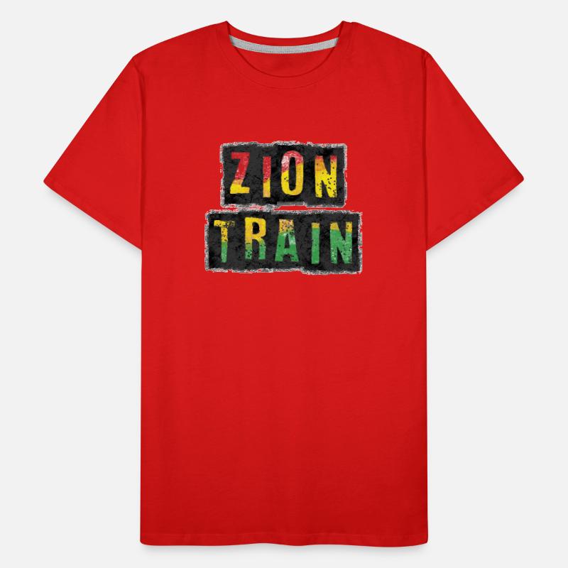 Vibrant ZION TRAIN Reggae Design T-shirt bio Premium Homme