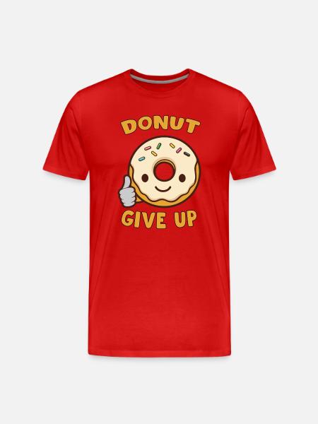 Doughnut Dreamer Motivation - Men's Premium Organic T-Shirt - red