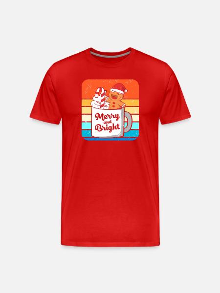 Gingerbread Christmas Gingerbread Man Gingerbread - Men's Premium Organic T-Shirt - red