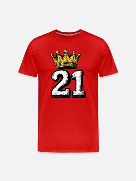 21 Number Krone - Men's Premium Organic T-Shirt - red