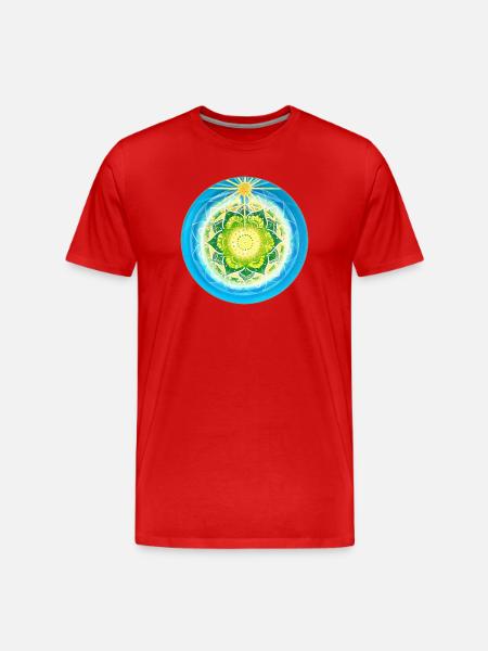 Living light-filled mandala - Men's Premium Organic T-Shirt - red