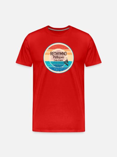 Greek sunset look Crete - Men's Premium Organic T-Shirt - red