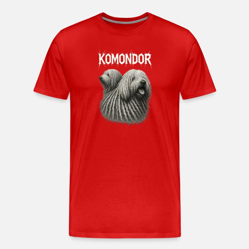 Komondor - Männer Premium Bio T-Shirt - Rot