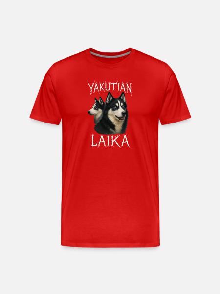 Yakutian Laika - Men's Premium Organic T-Shirt - red