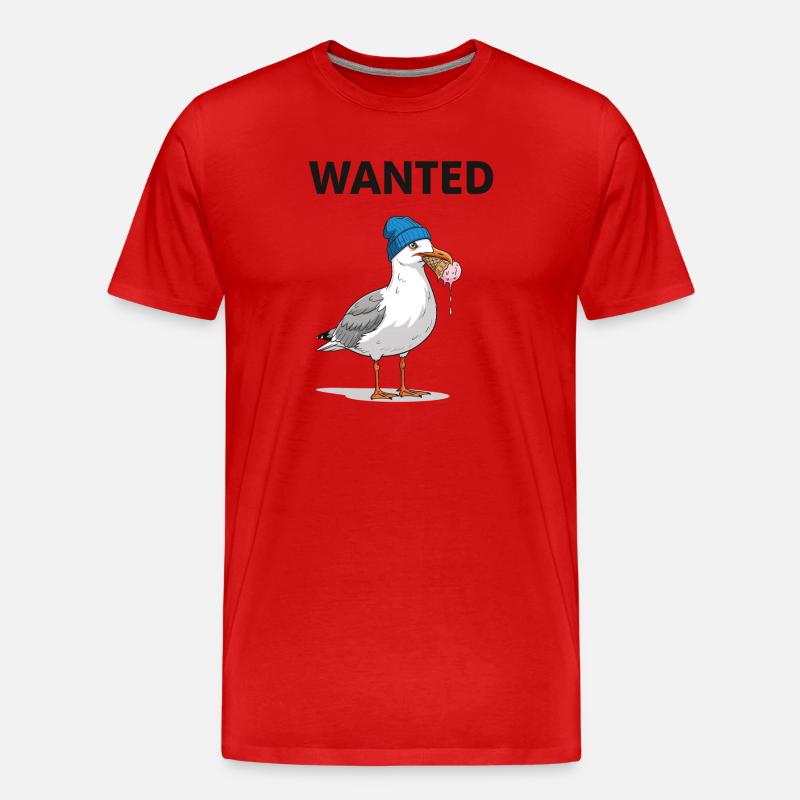Gesucht Möwe Eiscreme Abenteuer - Männer Premium Bio T-Shirt - Rot