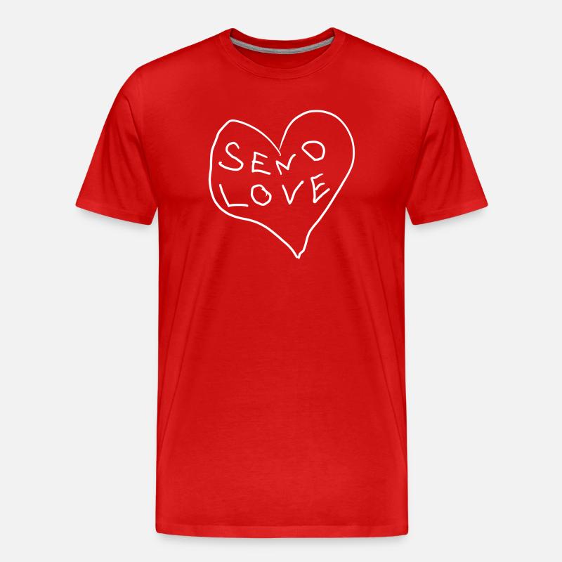 Send Love - Männer Premium Bio T-Shirt - Rot
