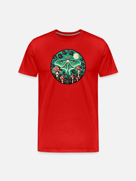 Luna Moth - Men's Premium Organic T-Shirt - red
