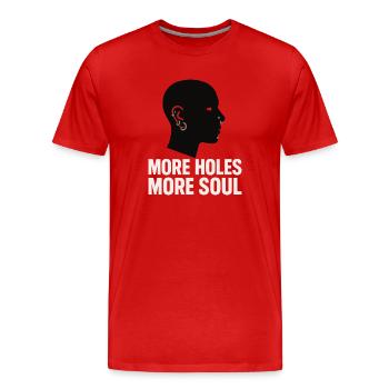 Piercing Addict Body Mod Enthusiast - Men's Premium Organic T-Shirt - red - Front - Damien (186cm)