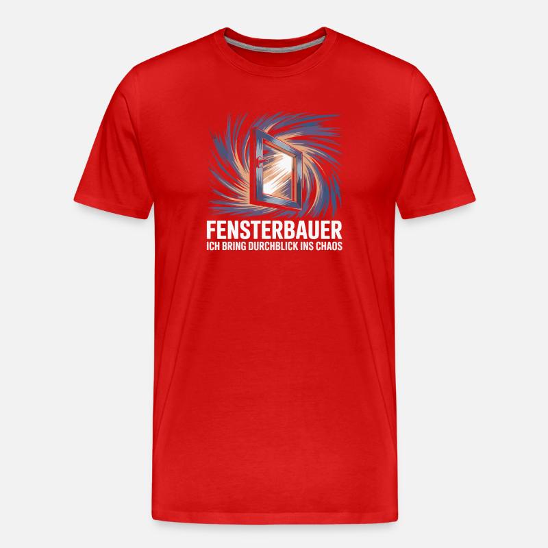 Window Manufacturer - Men's Premium Organic T-Shirt - red