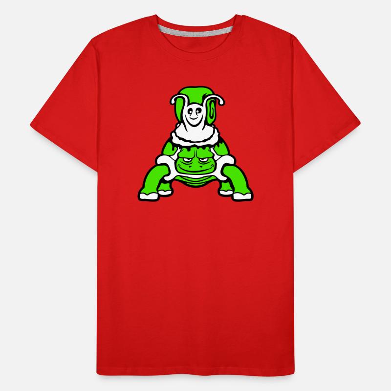 2 Freunde Schildkröte Schnecke reiten Team Crew Männer Premium Bio T-Shirt