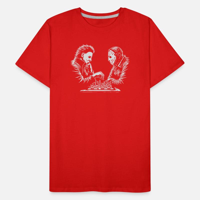 Illustration de match d’échecs étrange T-shirt bio Premium Homme