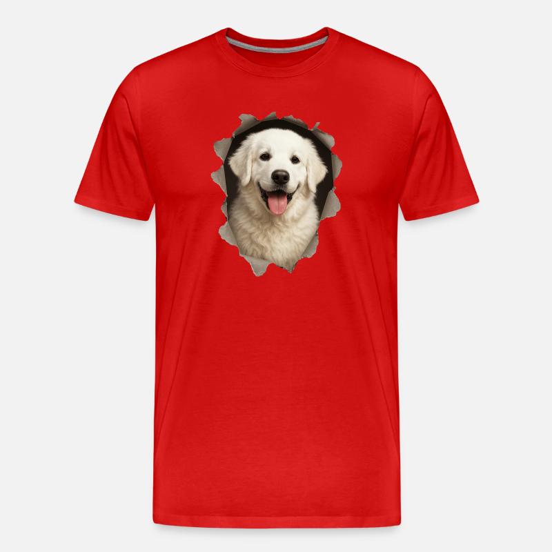 Kuvasz - Männer Premium Bio T-Shirt - Rot