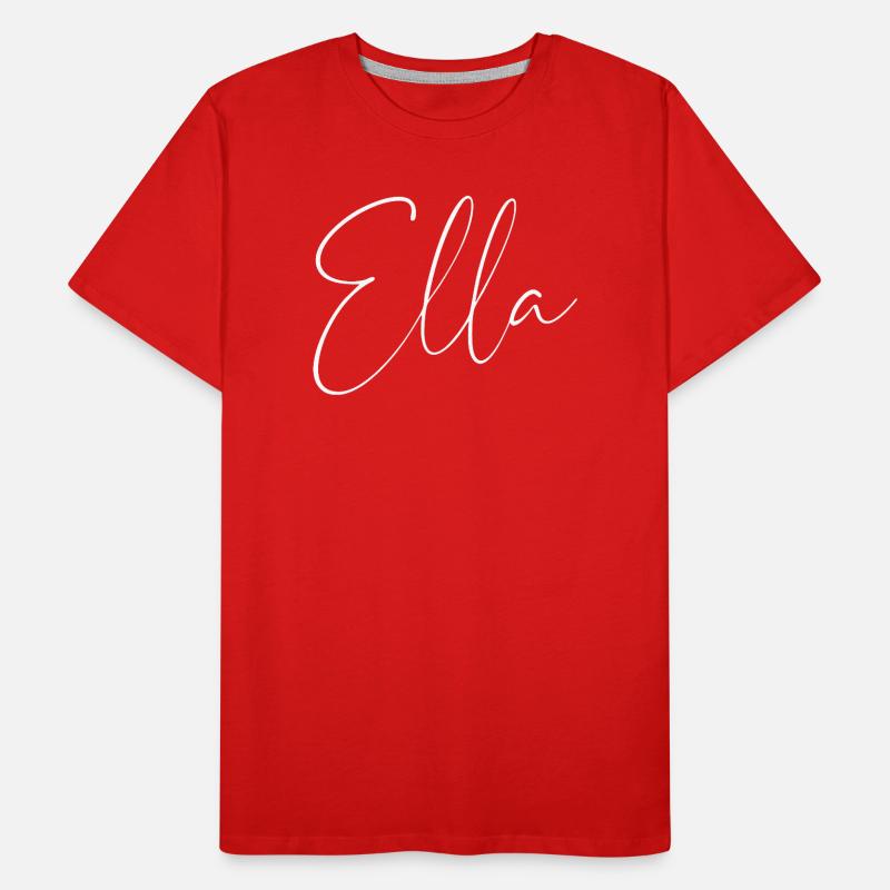 ella / handschrift name design (weiß) Männer Premium Bio T-Shirt