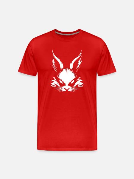 bad rabbit knows :) - Men's Premium Organic T-Shirt - red