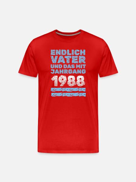 1988 - Männer Premium Bio T-Shirt - Rot
