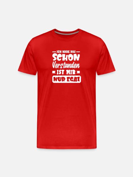 J’ai compris – je m’en fiche, sarcasme - T-shirt bio Premium Homme - rouge