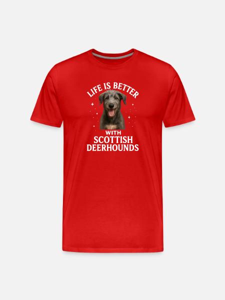 Lévrier écossais - T-shirt bio Premium Homme - rouge
