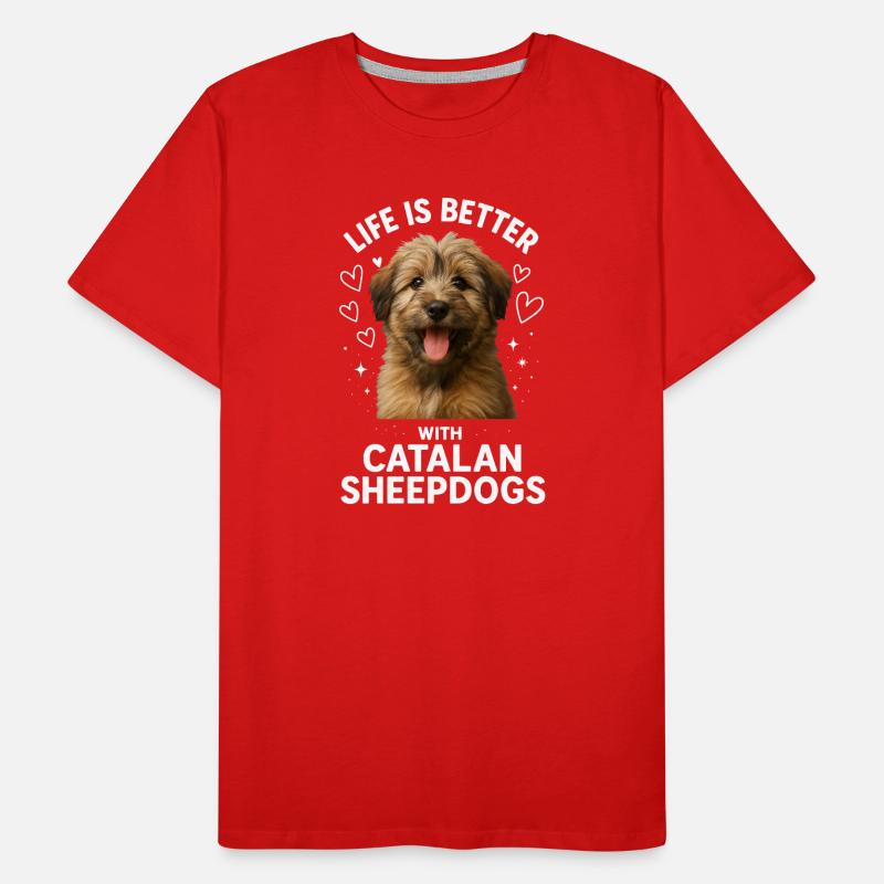 Catalan Sheepdog Männer Premium Bio T-Shirt