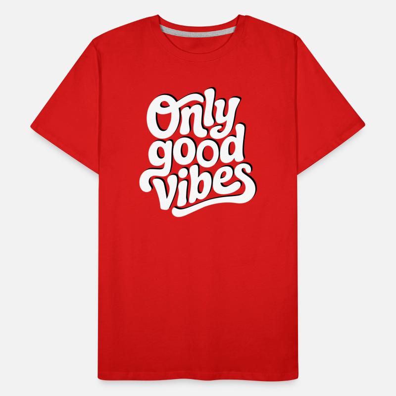 Conception de lettrage à la main Positive Vibes T-shirt bio Premium Homme