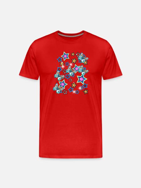 Retro Insect Butterflies - Men's Premium Organic T-Shirt - red