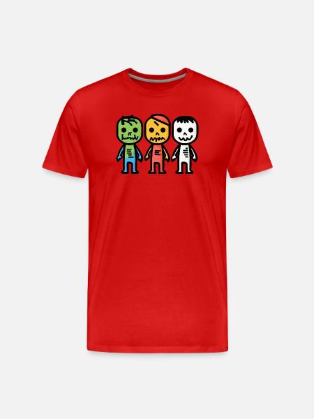Zombies Halloween - Men's Premium Organic T-Shirt - red