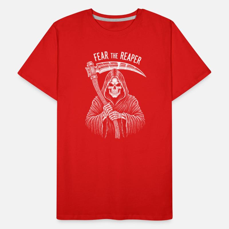 Fear the Reaper - Grim Reaper Motif Men's Premium Organic T-Shirt