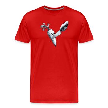 carrot - Men's Premium Organic T-Shirt - red - Front - Damien (186cm)