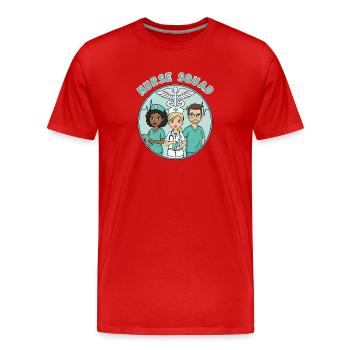 Wertschätzung des medizinischen Teams der Krankenschwester im Gesundheitswesen - Männer Premium Bio T-Shirt - Rot - Vorne - Damien (186cm)