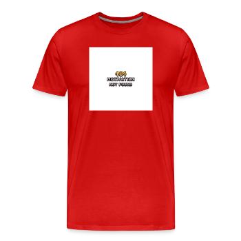 404 Motivation Not found  - Männer Premium Bio T-Shirt - Rot - Vorne - Damien (186cm)