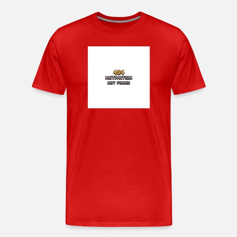 404 Motivation Not found  - Männer Premium Bio T-Shirt - Rot