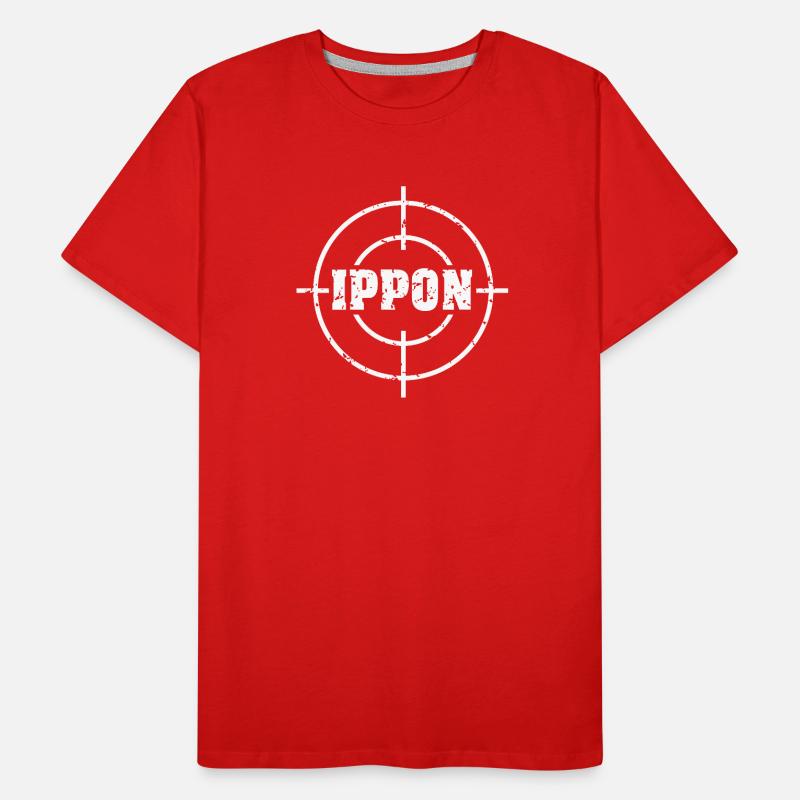 Target_judo_ippon_grunge_karsten_weiss T-shirt bio Premium Homme