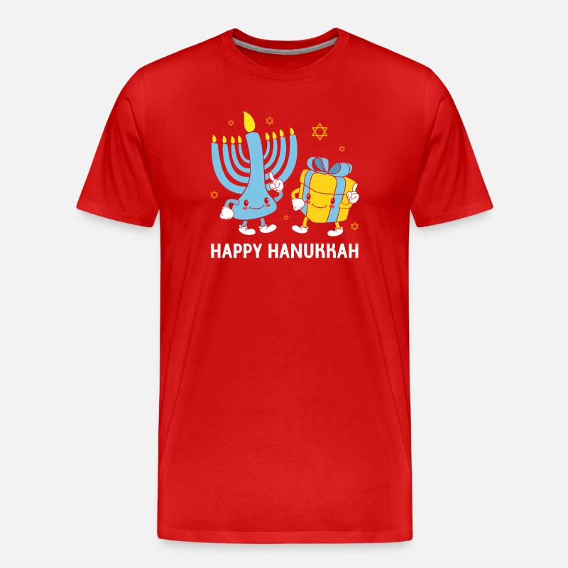 Hanukkah Chanukkah Hanukah Gnom - Männer Premium Bio T-Shirt - Rot