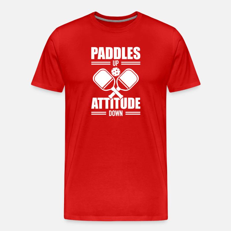 Paddleball Schläger Pickleball Geschenk - Männer Premium Bio T-Shirt - Rot