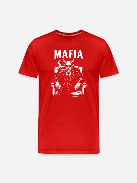 Mafia mephisto smoking Cigar - Men's Premium Organic T-Shirt - red