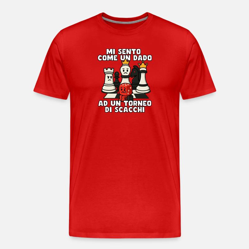 Wie ein karierter Würfel - Männer Premium Bio T-Shirt - Rot